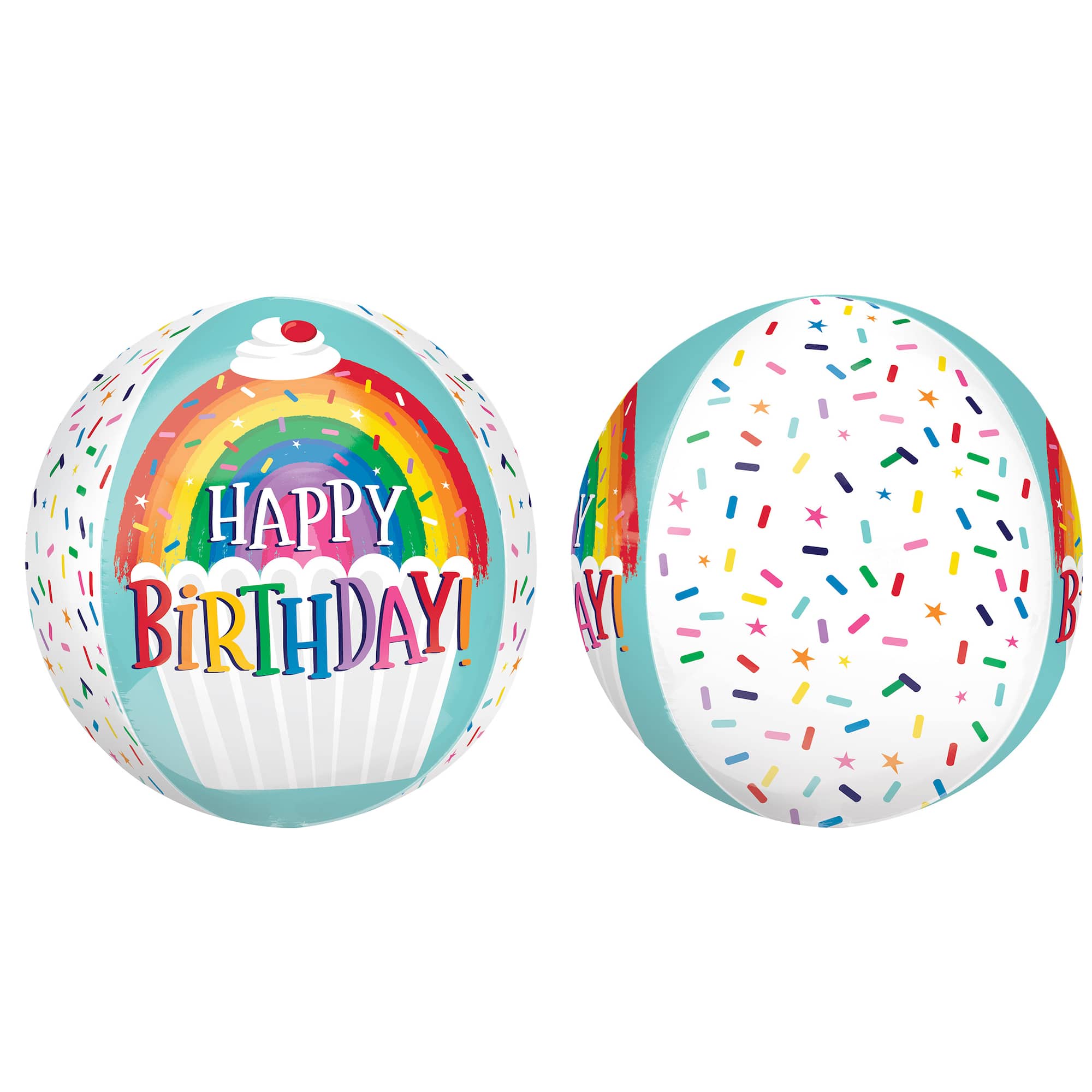 Orbz® XL™ Rainbow Sprinkles Birthday Foil Balloon